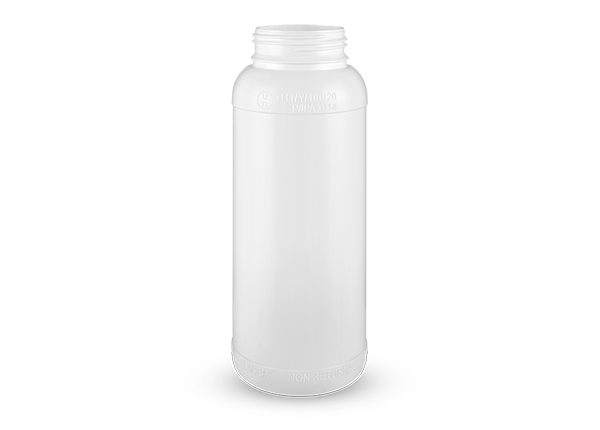 Frasco 1000ml em PEAD ou COEX, boca 63mm 
